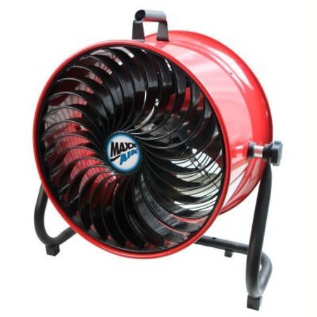 VENTAMATIC MaxxAir 16" Turbo Tilt Floor Fan, 3,000 CFM HVFF16T RED